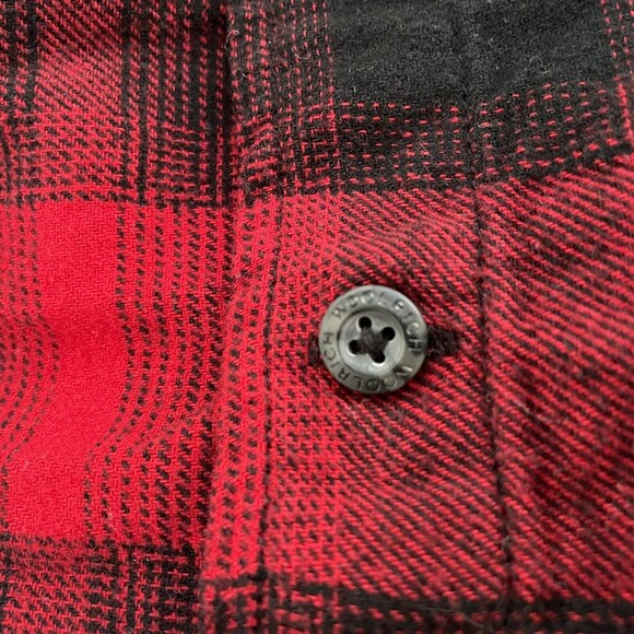 Woolrich Button Down Red Black Buffalo Plaid Augusta Flannel Shirt Cotton Sz S - Picture 5 of 11